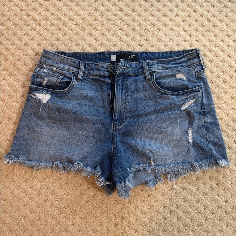 Kut from the Kloth Distressed “Jane” High Rise Short